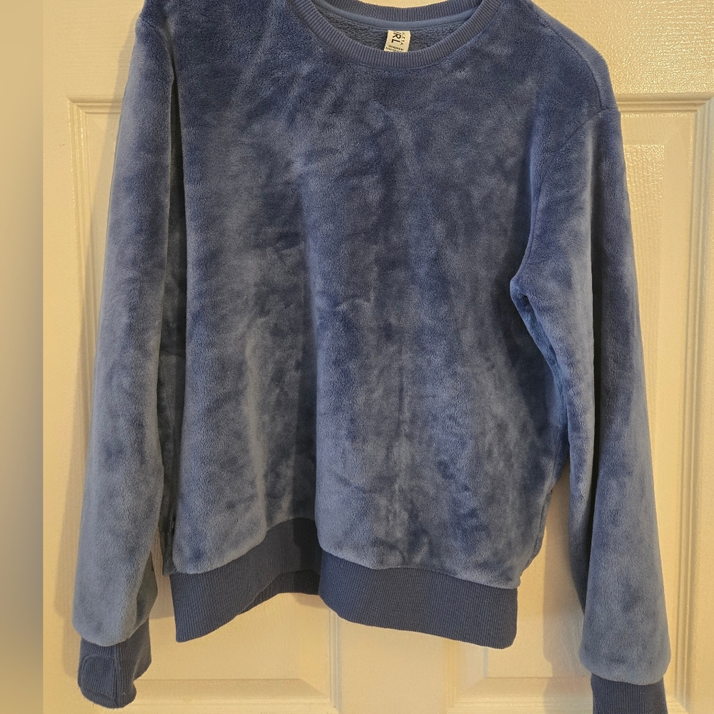 Athleta girl size 14 blue soft sweater with thumbholes